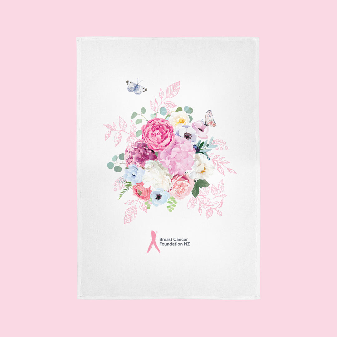 Floral tea towel